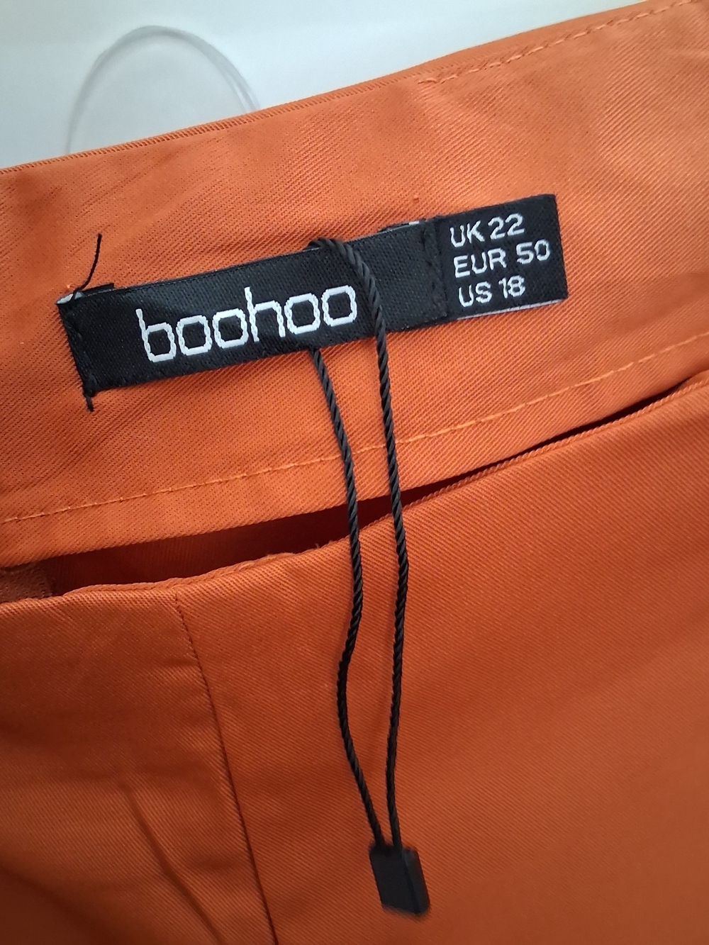 Boohoo Women's Rust Lace-Up High Waist Short Size 18 - Picture 4 of 10
